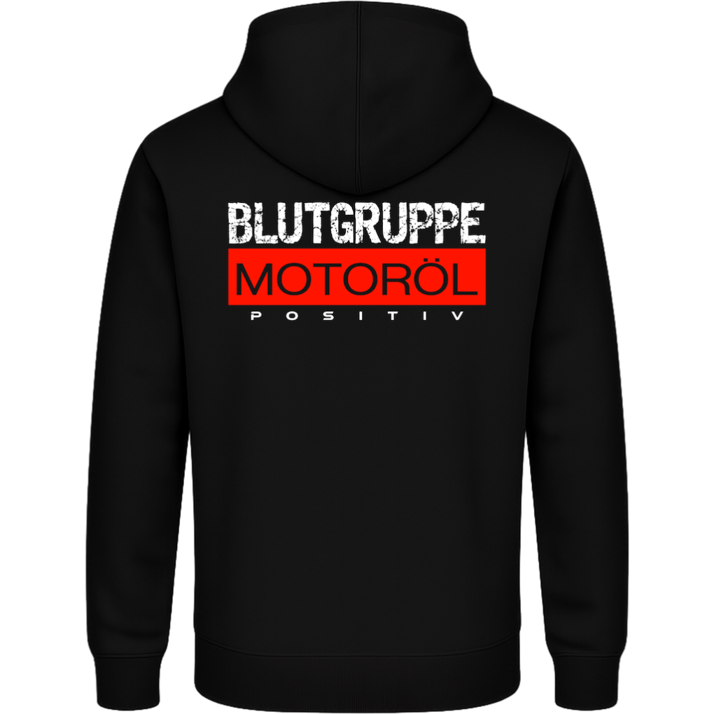 Blutgruppe Motoröl positiv Hoodie