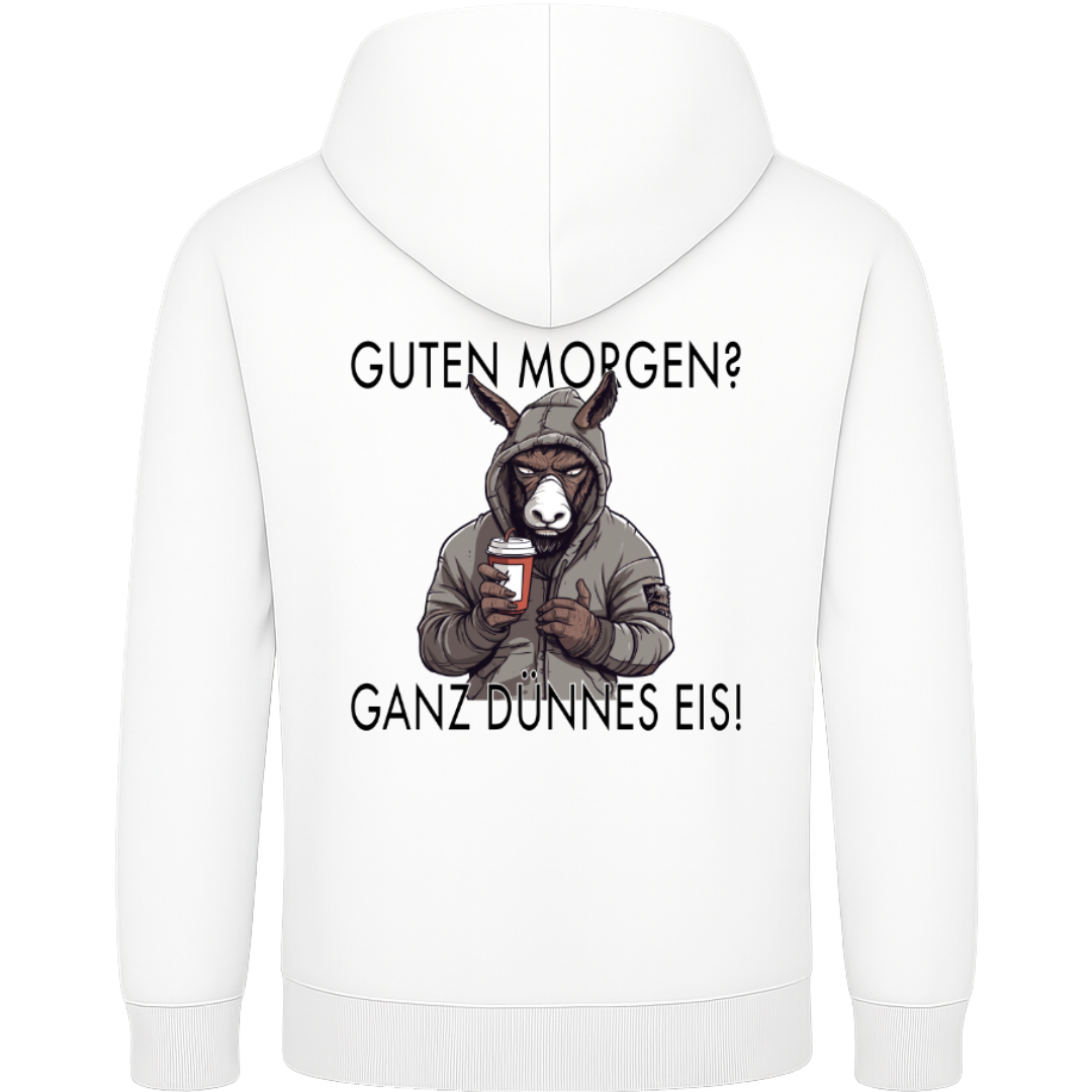 Guten Morgen? Ganz dünnes Eis – Lustiger Esel Hoodie