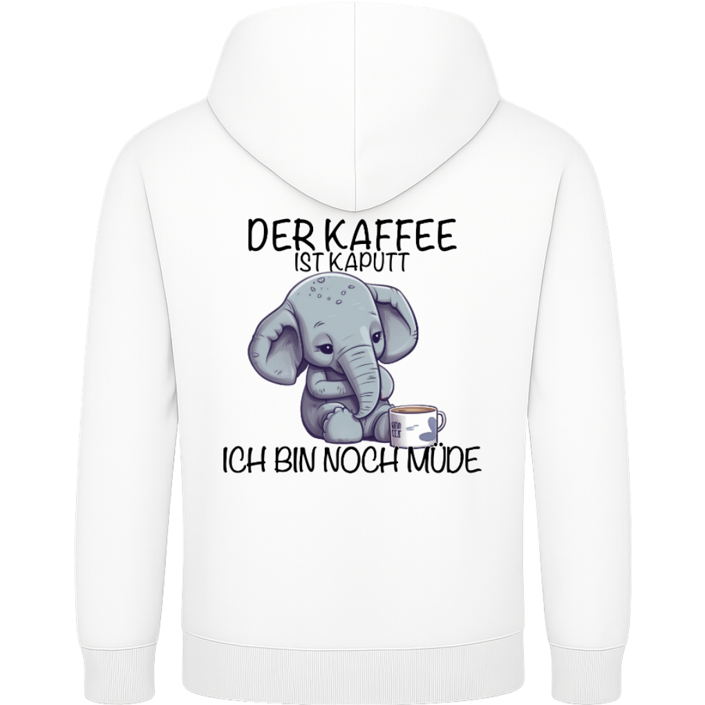 Der Kaffee ist kaputt – Lustiger Kaffee Elefant Hoodie