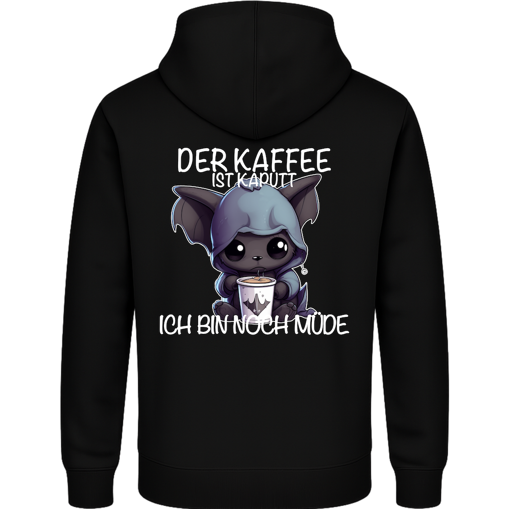 Der Kaffee ist kaputt – Lustiger Kaffee Fledermaus Hoodie