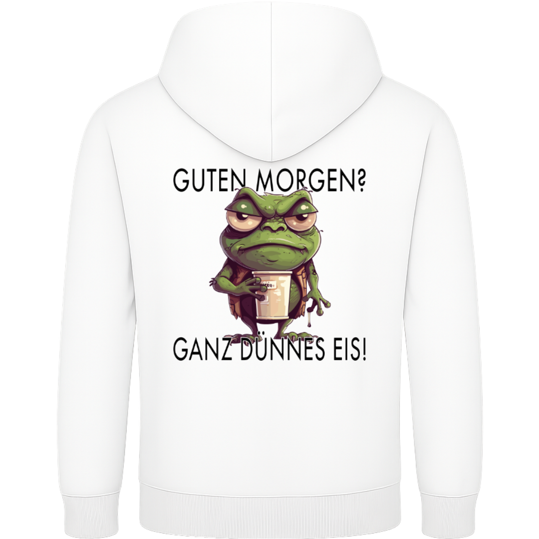 Guten Morgen? Ganz dünnes Eis – Lustiger Frosch Hoodie