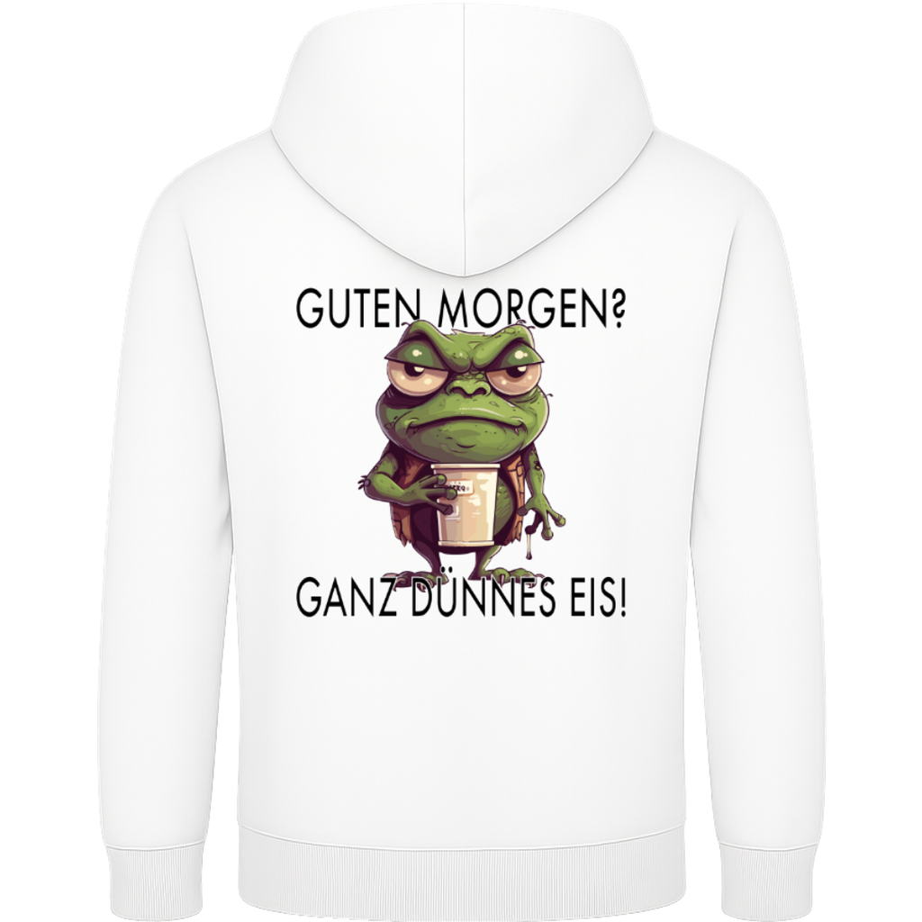 Guten Morgen? Ganz dünnes Eis – Lustiger Frosch Hoodie