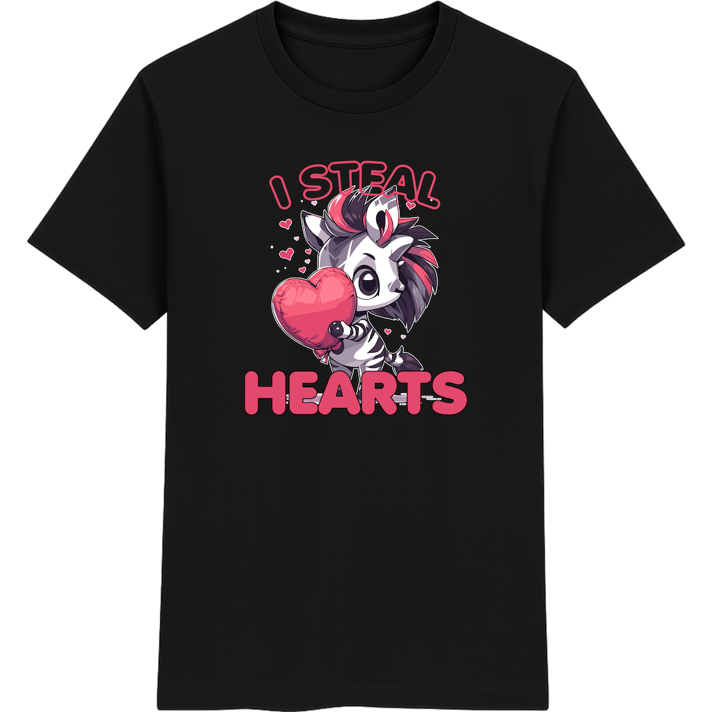I Steal Hearts – Süßes Zebra Shirt