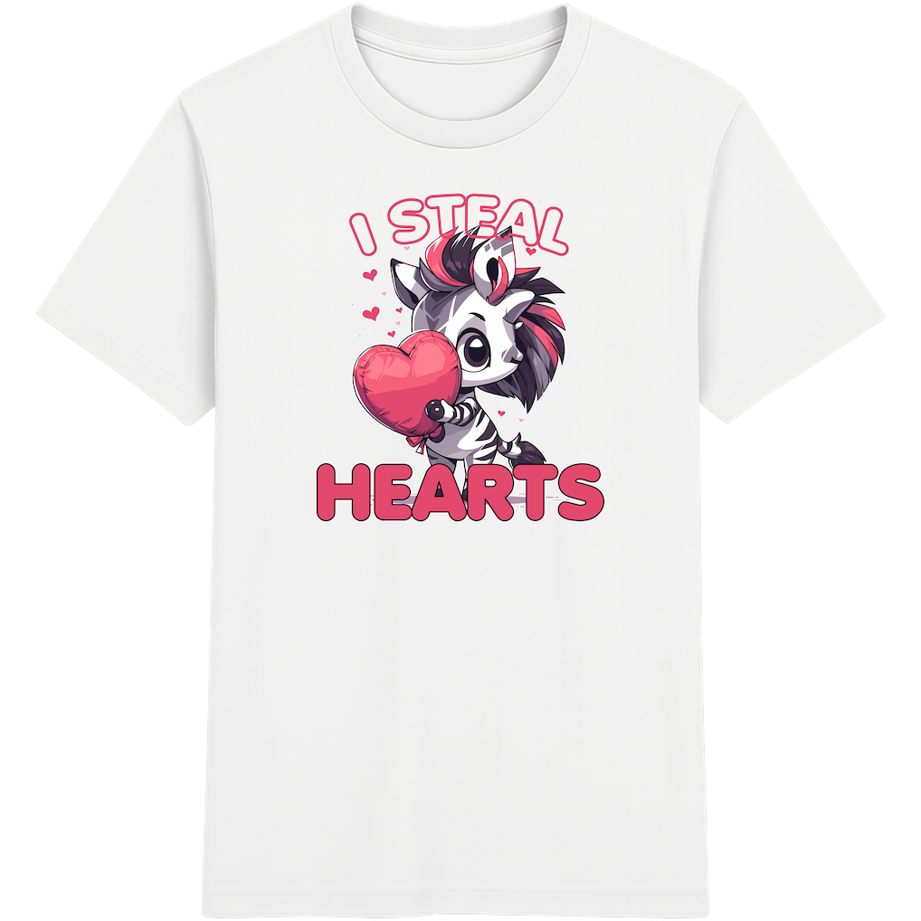 I Steal Hearts – Süßes Zebra Shirt