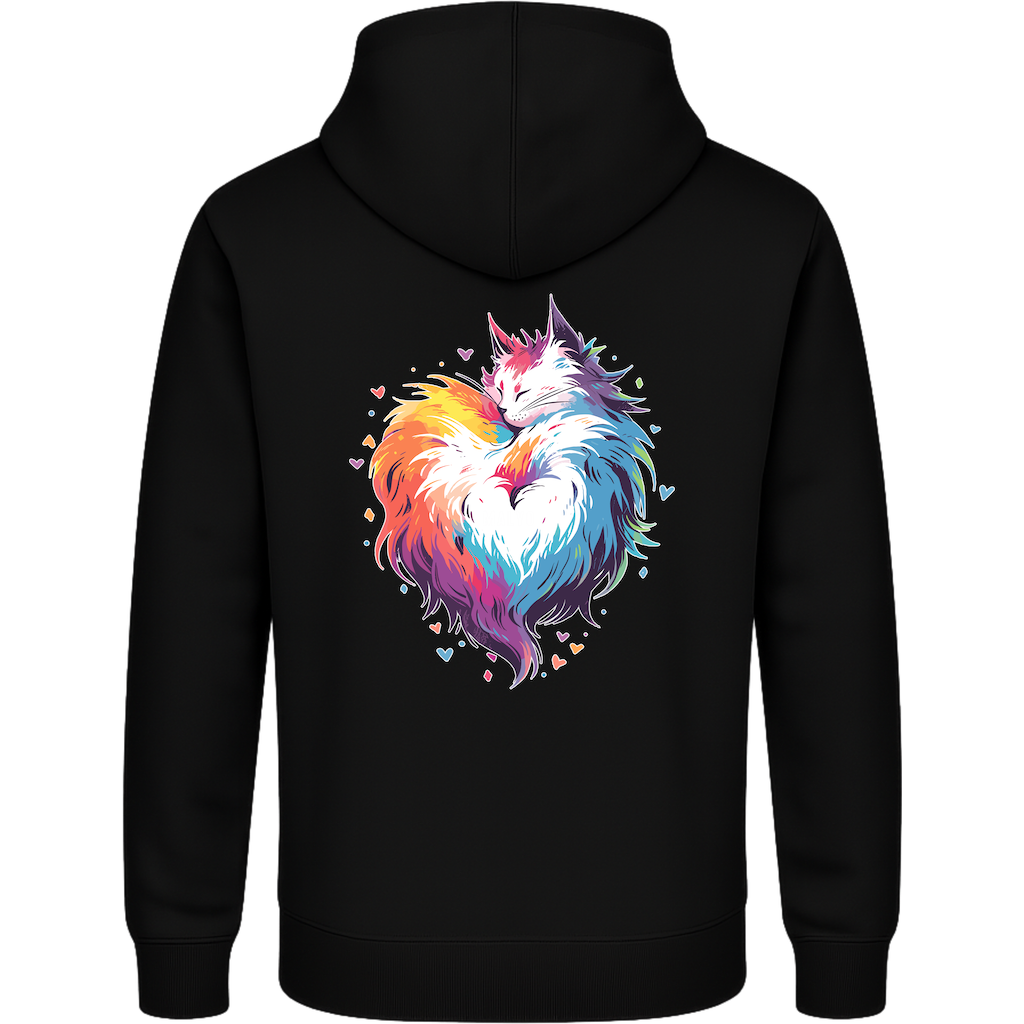 Süße Katze mit Herz – Verliebter Katzen Hoodie