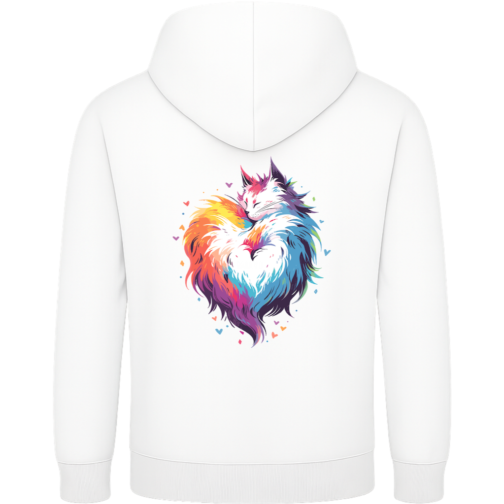 Süße Katze mit Herz – Verliebter Katzen Hoodie