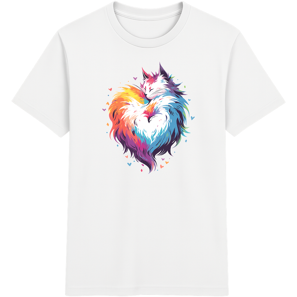 Süße Katze mit Herz – Verliebtes Katzen Shirt