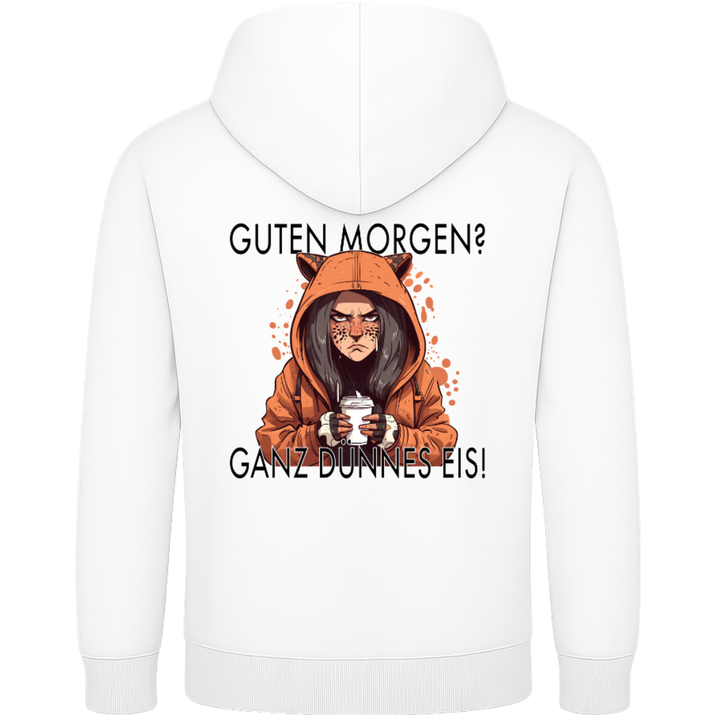 Guten Morgen? Ganz dünnes Eis – Lustiger Leopard Hoodie
