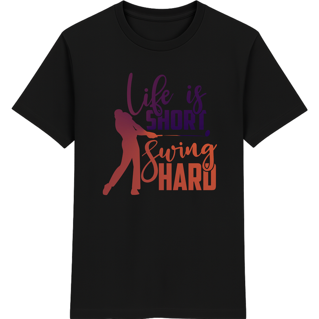 Life is Short, Swing Hard – Motivations Golf Shirt