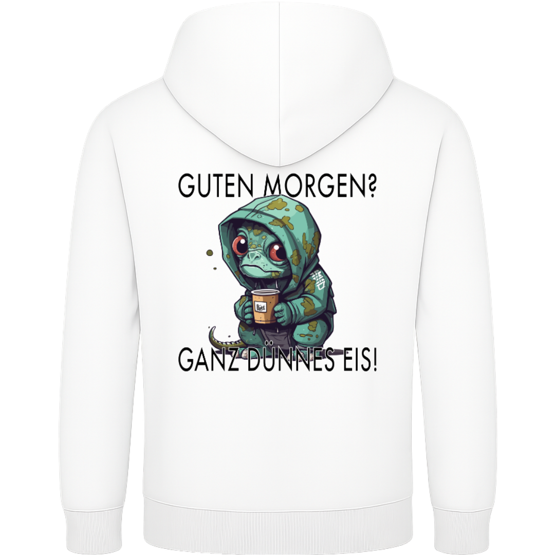 Guten Morgen? Ganz dünnes Eis – Lustiger Echsen Hoodie