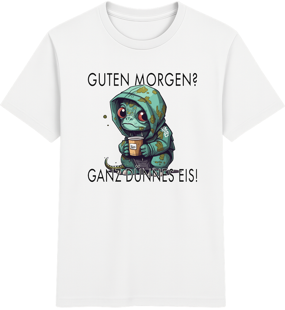 Guten Morgen? Ganz dünnes Eis – Lustiges Echsen Shirt