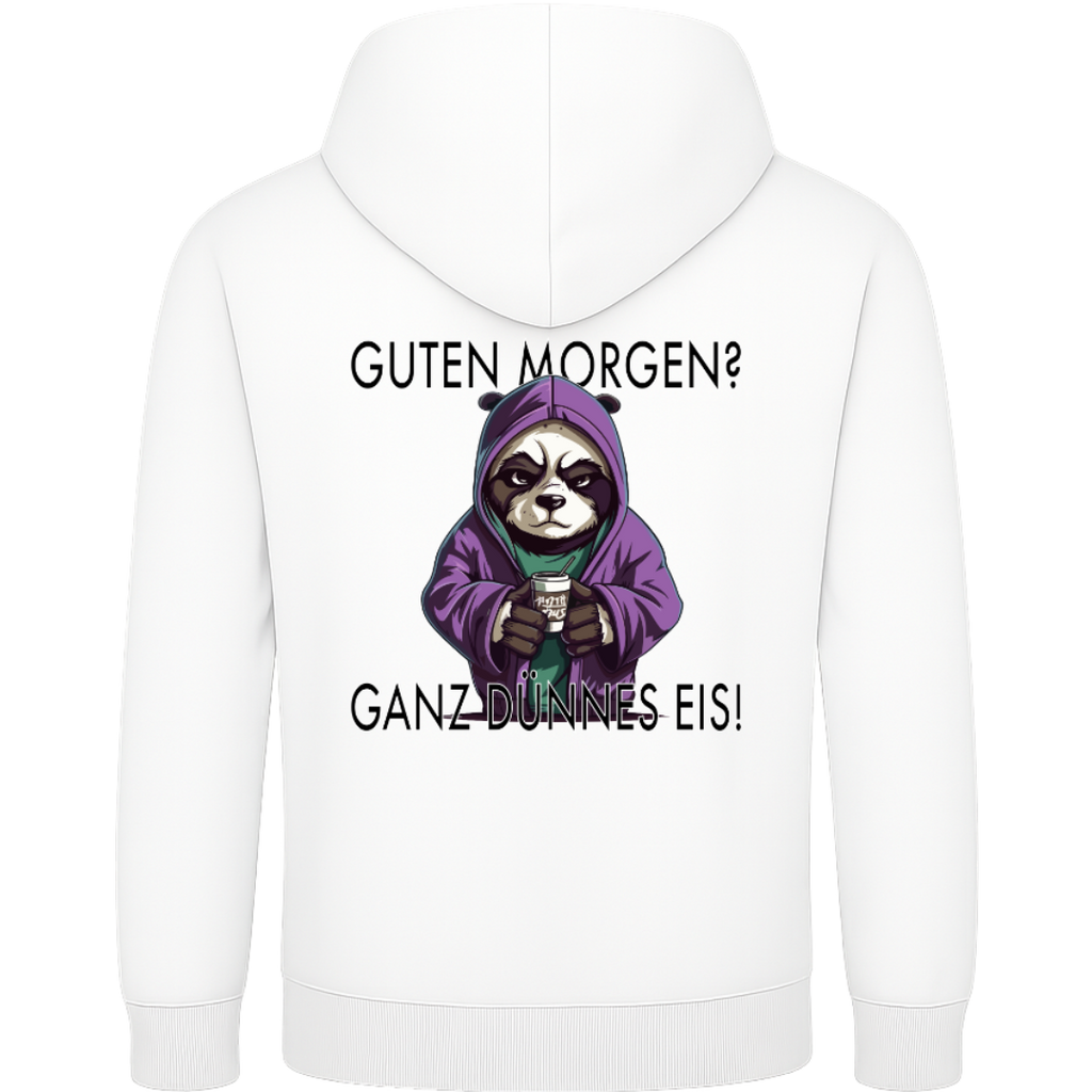 Guten Morgen? Ganz dünnes Eis – Lustiger Panda Hoodie