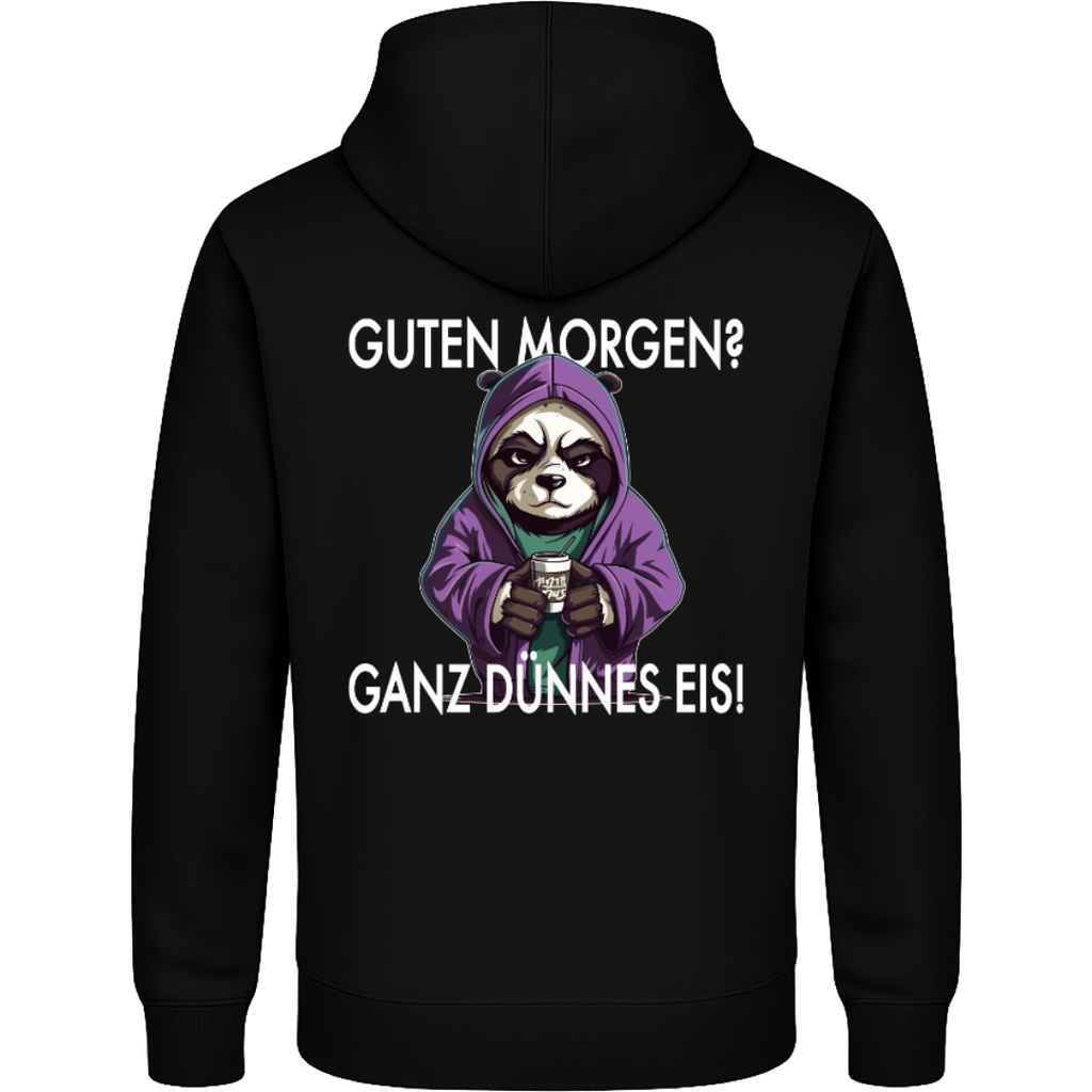 Guten Morgen? Ganz dünnes Eis – Lustiger Panda Hoodie