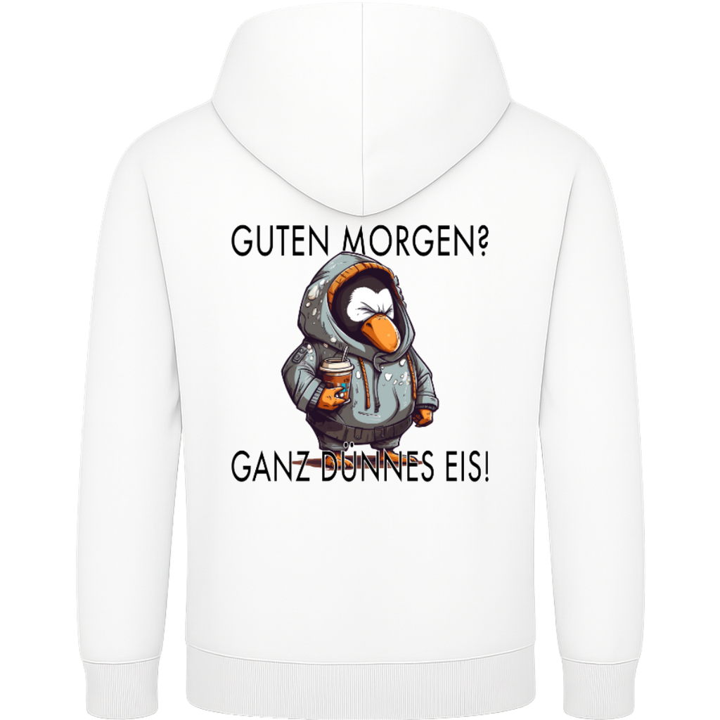 Guten Morgen? Ganz dünnes Eis – Lustiger Pinguin Hoodie