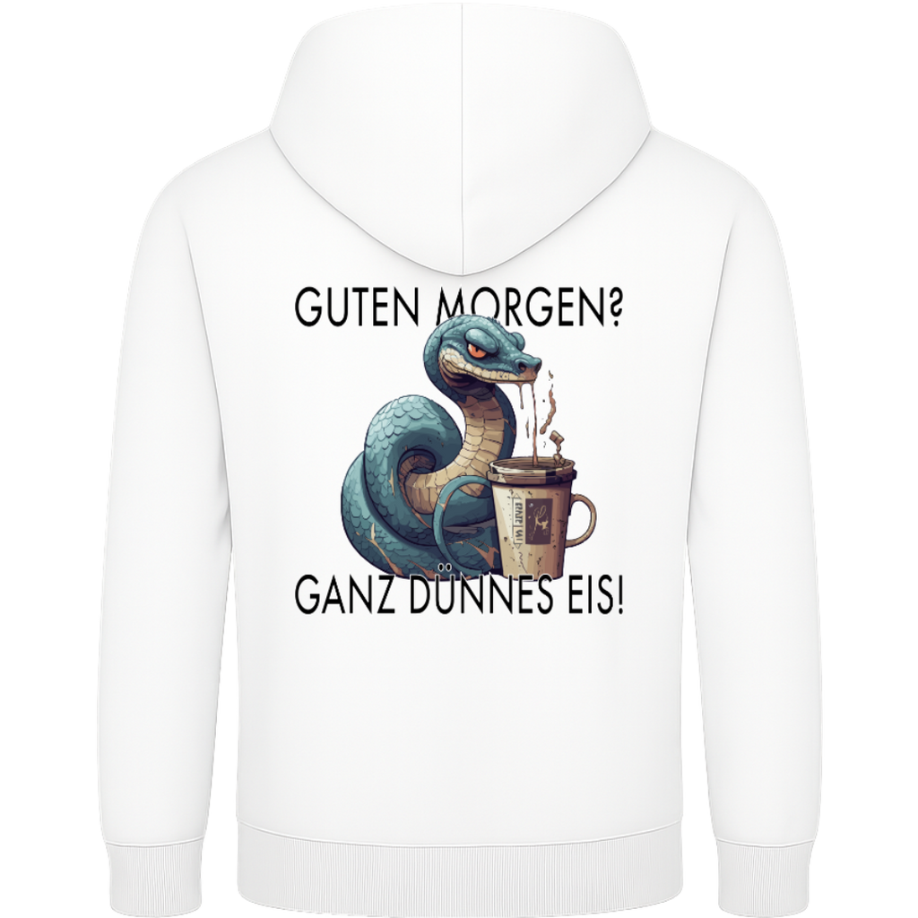 Guten Morgen? Ganz dünnes Eis – Lustige Schlange Hoodie