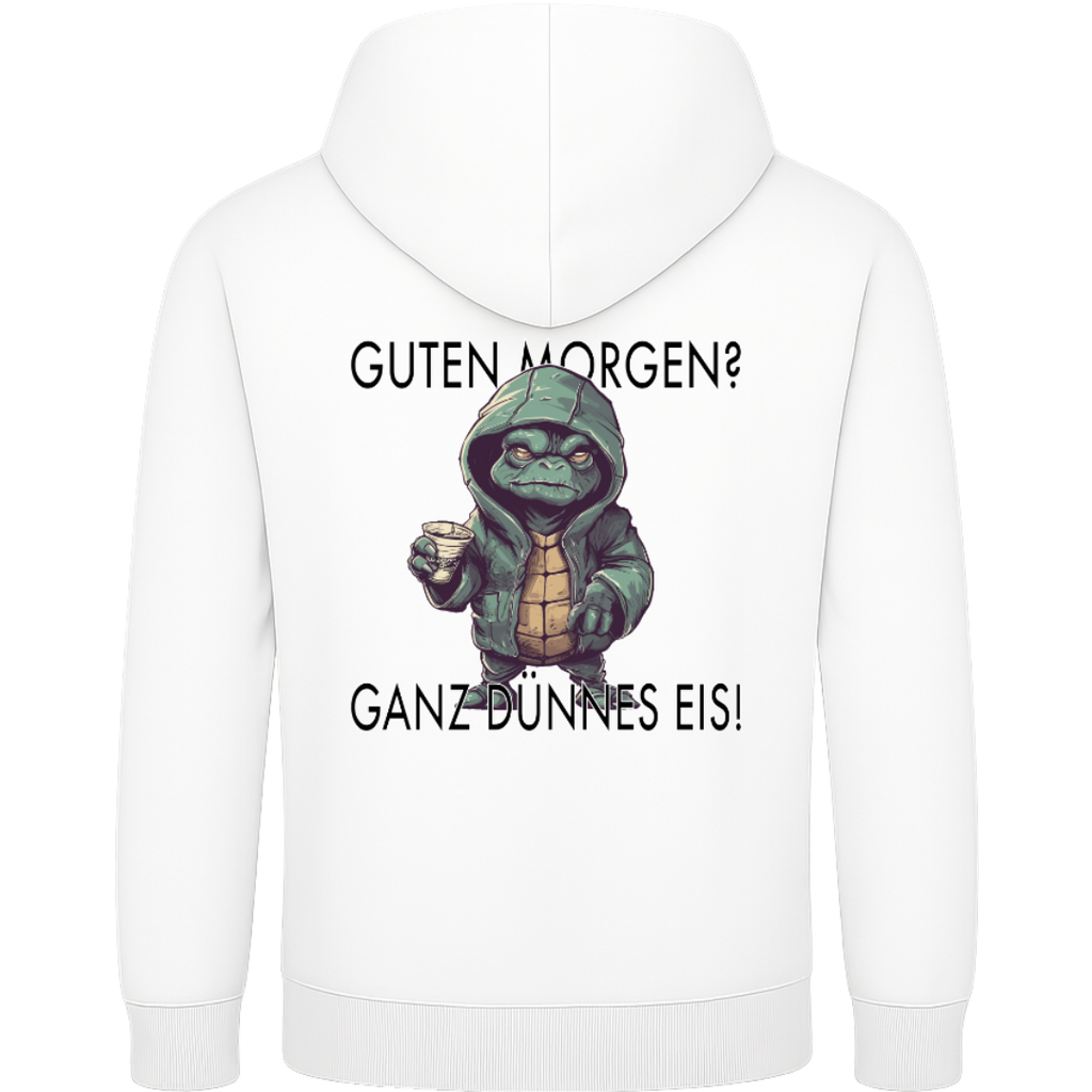 Guten Morgen? Ganz dünnes Eis – Lustiger Schildkröten Hoodie
