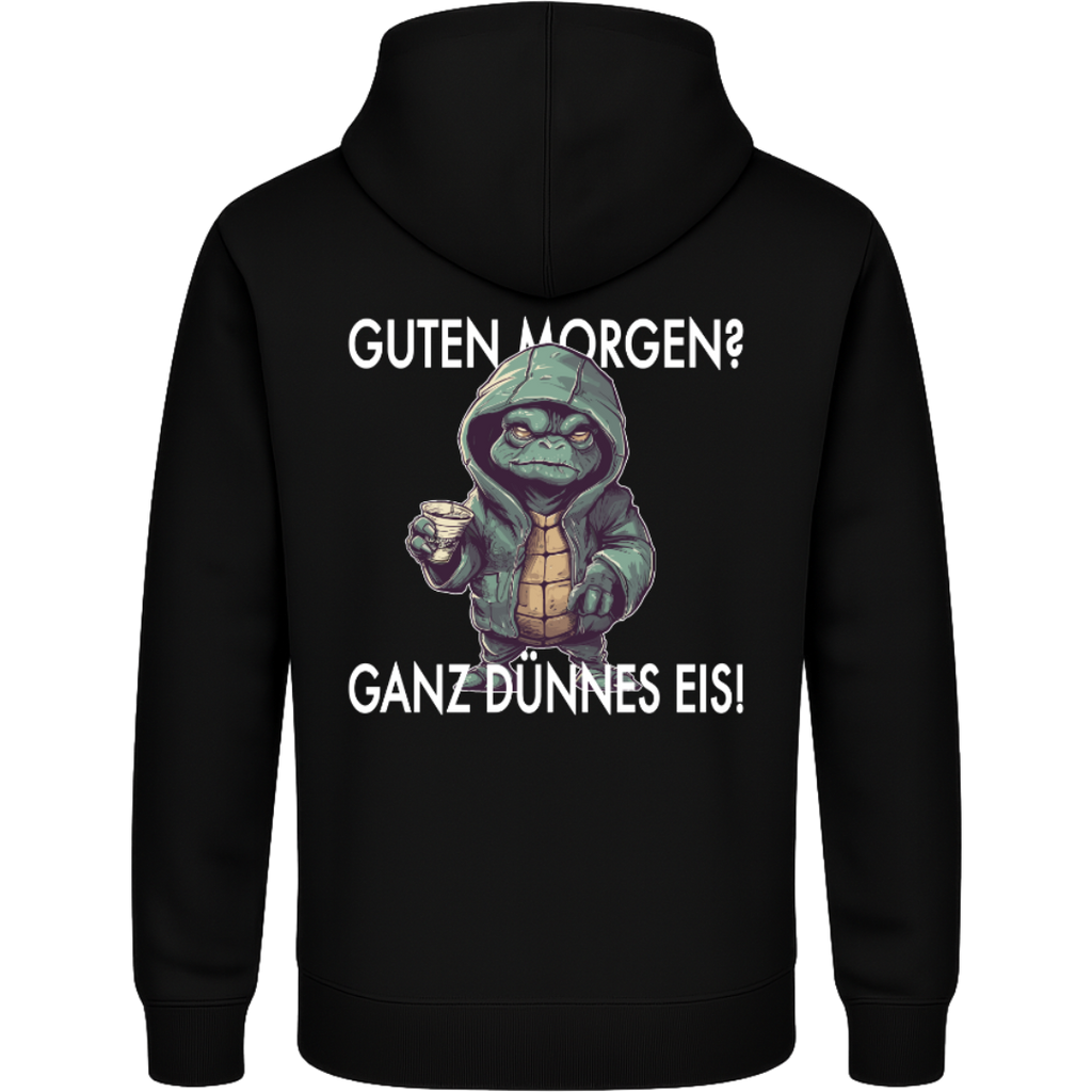 Guten Morgen? Ganz dünnes Eis – Lustiger Schildkröten Hoodie