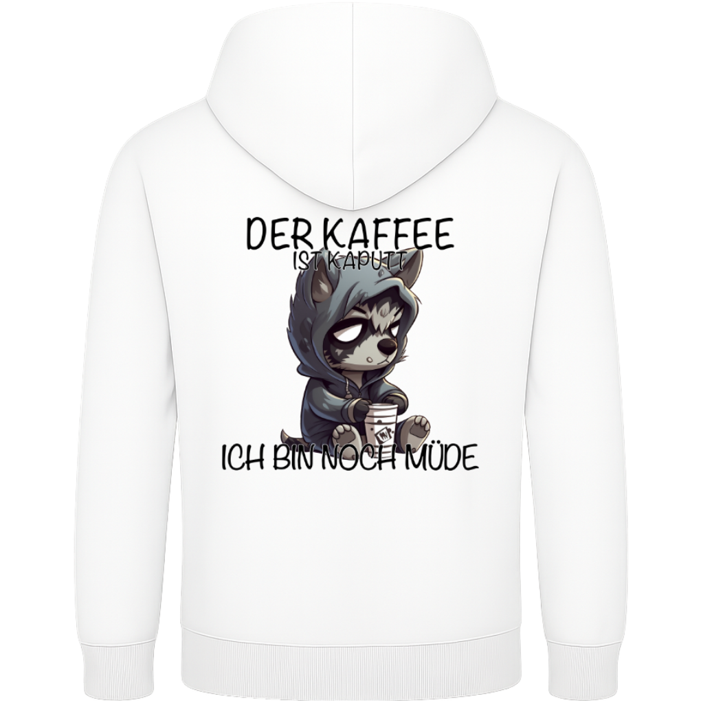 Der Kaffee ist kaputt – Lustiger Kaffee Wolf Hoodie