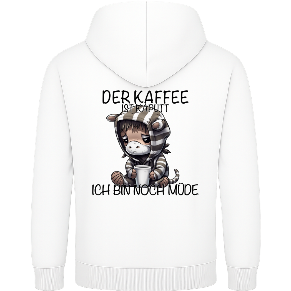 Der Kaffee ist kaputt – Lustiger Kaffee Zebra Hoodie